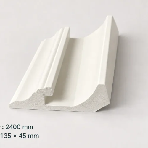 Corniche de plafond blanche 135 × 45 mm réf. J51 : profil et dimensions