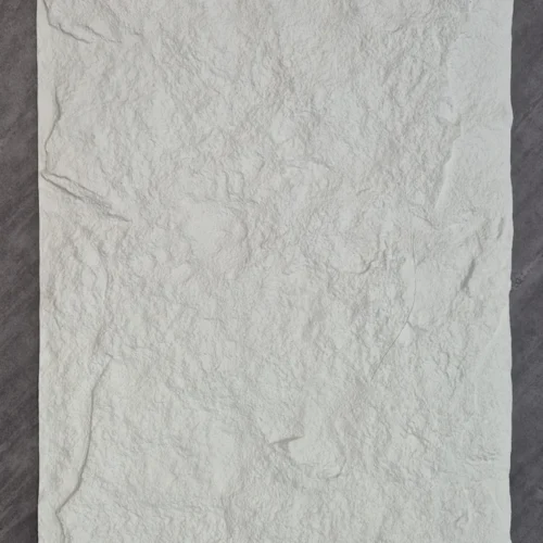 Panneau 3D effet roche blanc 120 × 60 cm vu de face
