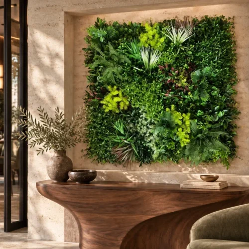 Panneau floral Jungle contrastée 100 × 100 cm