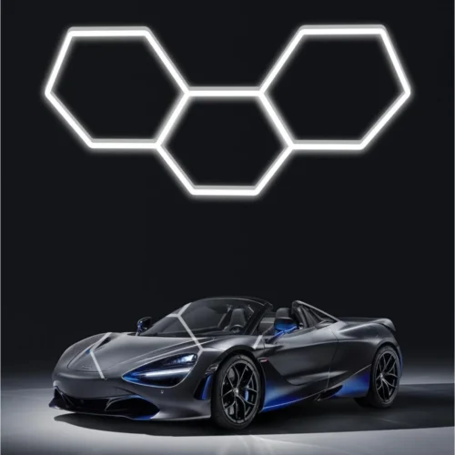 Plafonnier LED hexagonal CT-0301 allumé
