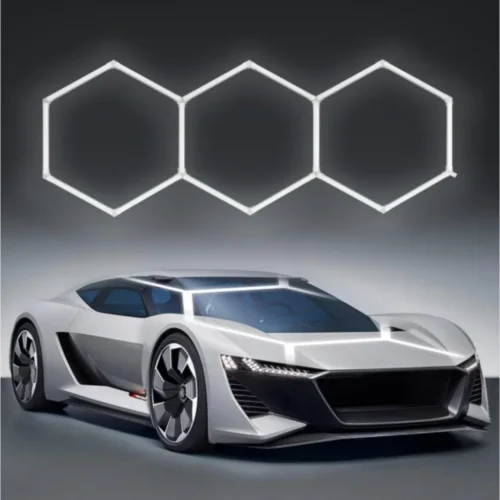 Plafonnier LED hexagonal CT-0303 allumé