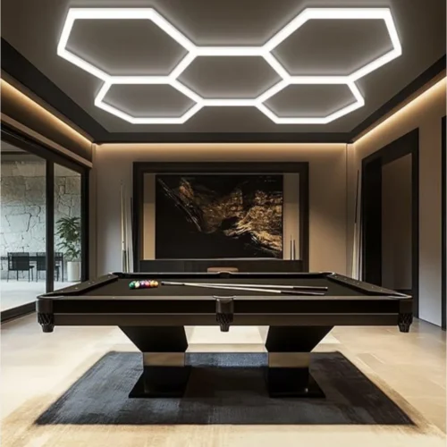 Plafonnier LED hexagonal CT-0501 allumé