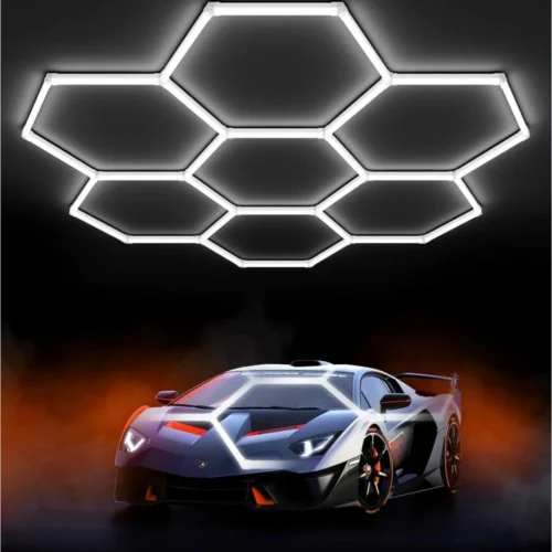 Plafonnier LED hexagonal CT-0701 allumé