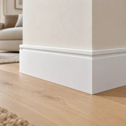 Plinthe blanche 120 × 20 mm réf. J20 en situation dans une pièce